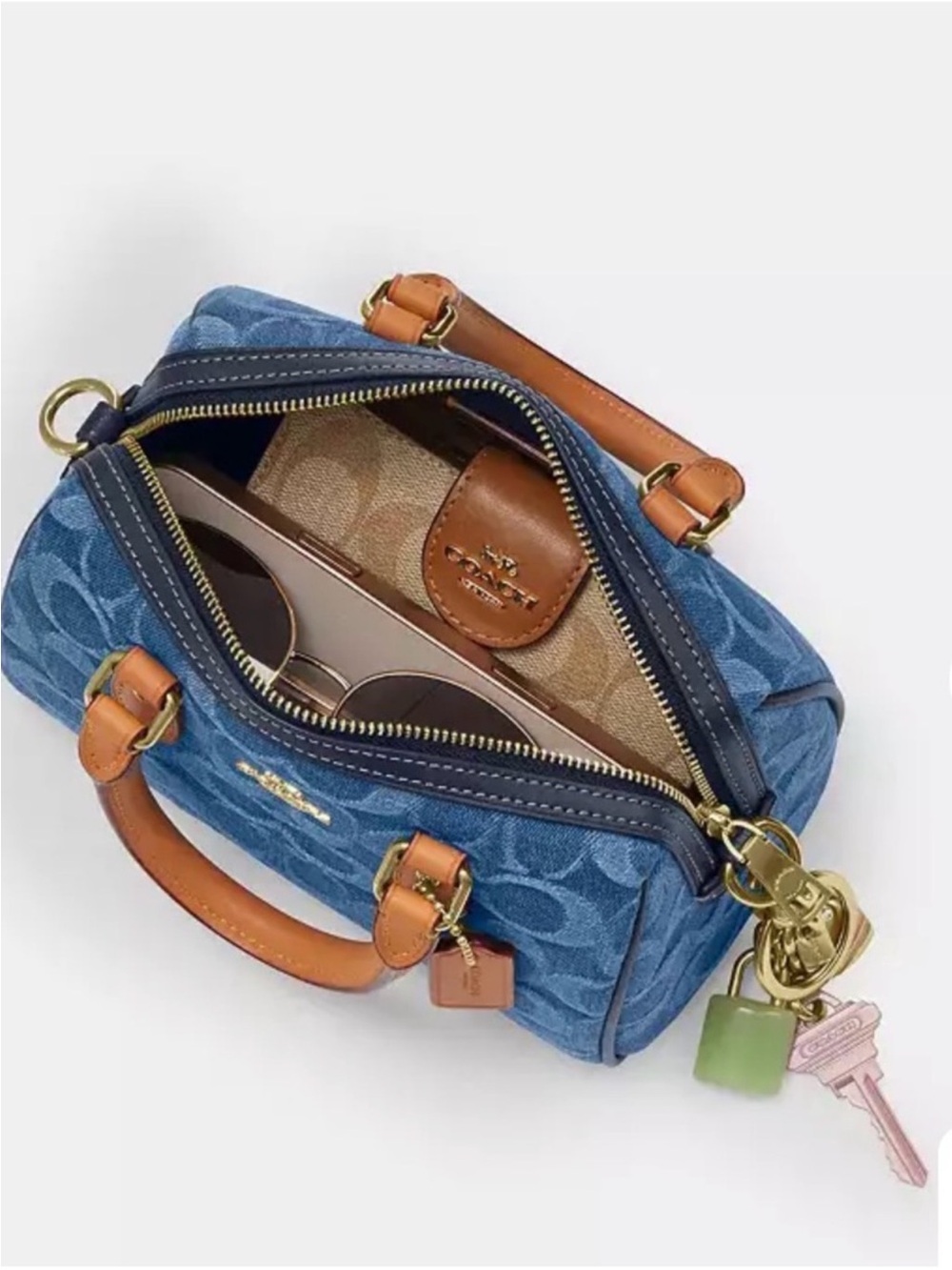 Coach Mini Rowan Crossbody Bag In Signature
Denim NWT - Picture 5 of 9